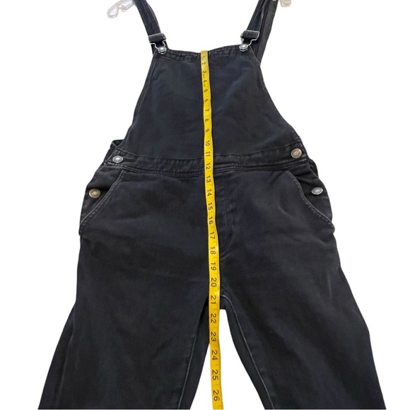 Neuw Sister Ray Overalls in Black 6 raw hem punk goth relaxed slouchy - Picture 7 of 13